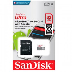 ULTRA ANDROID SANDISK SDHC SD MICRO   ADAP 32GB 80