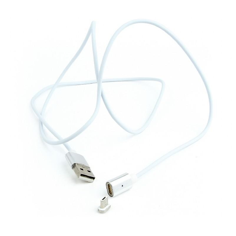 Magnetic Micro USB cable  silver  1 m WIRBOO