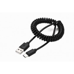 Cable USB tipo C en espiral  1 8 m  negro WIRBOO