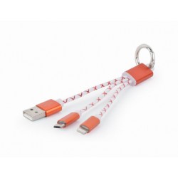 llavero Cable combinado de carga USB WIRBOO rojo