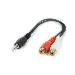 CABLE 3 5 MM PLUG TO 2 RCA STEREO AUDIO 0 2M
