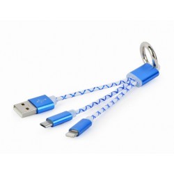 llavero Cable combinado de carga USB WIRBOO azul