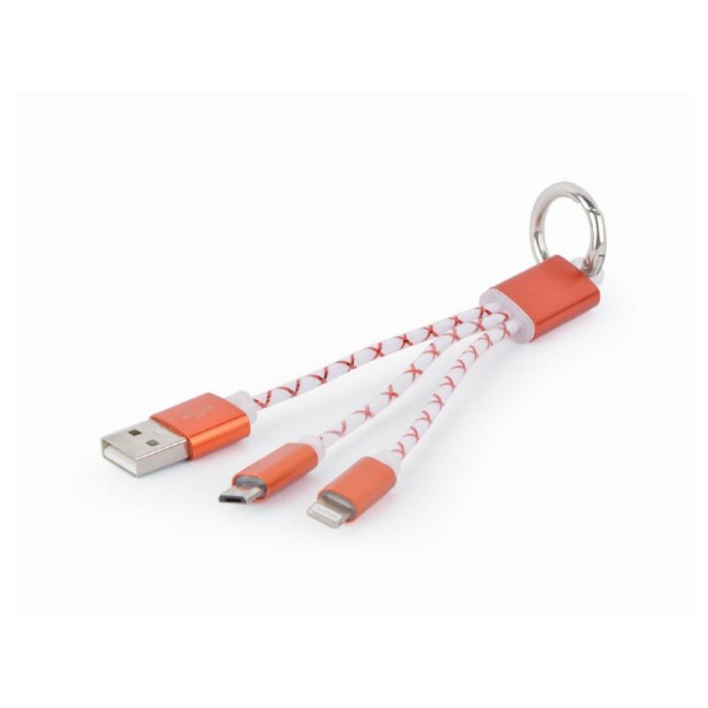 llavero Cable combinado de carga USB WIRBOO rojo